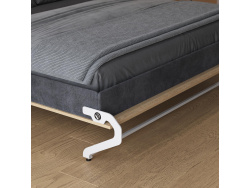 Murphy bed M1(40 cm depth) 140x200 Vertical Anthtracite/Kaiserberg Oak with upholstered frame 140x200cm
