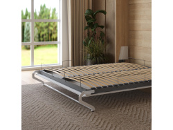 Schrankbett M1(40 cm Tiefe) 140x200 Vertikal Kaiserberg Eiche/Weiss