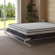 Murphy bed M1(40 cm depth) 140x200 Vertical Kaiserberg Oak/Pearl Grey with upholstered frame 140x200cm
