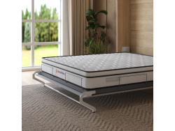 Murphy bed M1(40 cm depth) 140x200 Vertical Kaiserberg Oak/Pearl Grey Without upholstered frame 140x200cm
