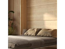 Murphy bed M1(40 cm depth) 140x200 Vertical Kaiserberg Oak/Pearl Grey Without upholstered frame 140x200cm