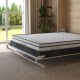 Schrankbett M1(40 cm Tiefe) 140x200 Vertikal Kaiserberg Eiche/Weiss mit Polsterrahmen 140x200cm