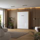 Murphy bed M1(40 cm depth) 140x200 Vertical Kaiserberg Oak /White Gloss