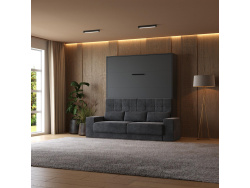 SMARTBett wall bed M1 140x200 vertical anthracite with...