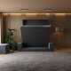 SMARTBett Schrankbett M1 140x200 Vertikal Anthrazit mit Sofa Anthrazit