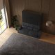 SMARTBett Schrankbett M1 140x200 Vertikal Anthrazit mit Sofa Anthrazit
