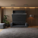 SMARTBett Wall Bed M1 140x200 Vertical Anthracite with Sofa Anthracite Armrest 11 cm