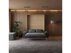 SMARTBett Wall Bed M1 140x200 Vertical Kaiserberg Oak...