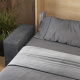 SMARTBett Wall Bed M1 140x200 Vertical Kaiserberg Oak with Sofa Anthracite