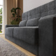 SMARTBett Schrankbett M1 140x200 Vertikal Perlgrau mit Sofa Anthrazit
