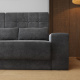 SMARTBett Schrankbett M1 140x200 Vertikal Perlgrau mit Sofa Anthrazit