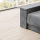 SMARTBett Wall Bed M1 140x200 Vertical Pearl Grey with Sofa Anthracite with Armrest 25 cm Drawers