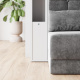 SMARTBett narrow standing shelf M1 (width 23 cm) LED lighting White