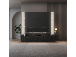 SMARTBett schmales Standregal M1 (Breite 23 cm) inkl.LED Anthrazit
