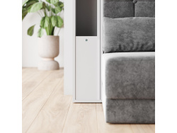 SMARTBett narrow standing shelf M1 (width 23 cm) LED lighting Pearl grey