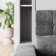 SMARTBett narrow standing shelf M1 (width 23 cm) LED lighting Pearl grey