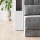 SMARTBett narrow standing shelf M1 (width 23 cm) LED lighting Pearl grey
