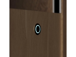SMARTBett narrow standing shelf M1 (width 23 cm) LED lighting Kaiserberg Oak