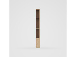 SMARTBett narrow standing shelf M1 (width 23 cm) LED lighting Wild Oak