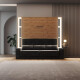 SMARTBett narrow standing shelf M1 (width 23 cm) LED lighting Wild Oak