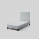 Polsterbett Einzelbett Doppelbett 100x200cm Hellbeige inkl. Matratze  für Hotel Gästezimmer Schlafzimmer