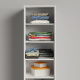 SMARTBett Schrank Kleiderschrank 50cm Weiß/ Weiß Hochglanz