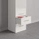 SMARTBett Schrank Kleiderschrank 50cm Weiß/ Weiß Hochglanz