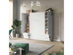 SMARTBett Schrank Kleiderschrank 50cm Weiß