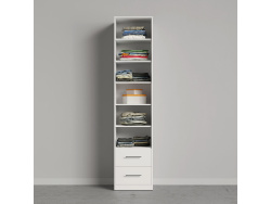 SMARTBett Schrank Kleiderschrank 50cm Weiß