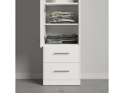 SMARTBett Schrank Kleiderschrank 50cm Weiß