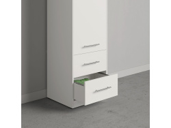 SMARTBett Schrank Kleiderschrank 50cm Weiß