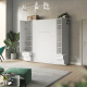 SMARTBett Schrank Kleiderschrank 50cm Weiß