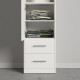 SMARTBett Schrank Kleiderschrank 50cm Weiß