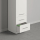 SMARTBett Schrank Kleiderschrank 50cm Weiß