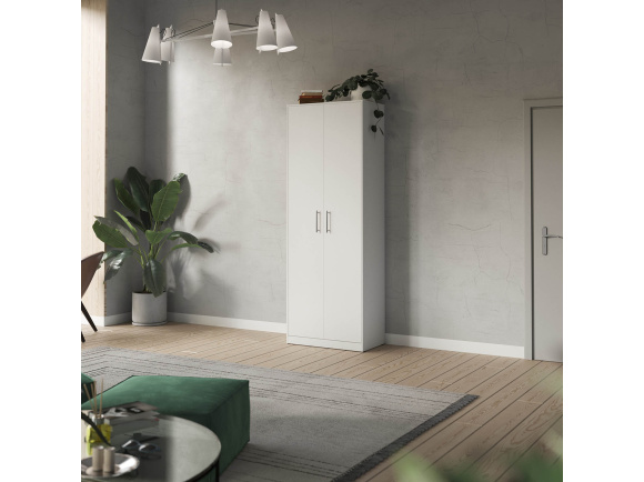 SMARTBett Schrank 80cm 2-türig in Weiß