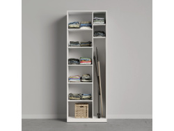 SMARTBett Schrank Kleiderschrank Aktenschrank 80cm 2-türig Weiß