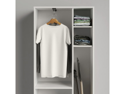 SMARTBett Schrank Kleiderschrank Aktenschrank 80cm 2-türig Weiß