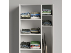 SMARTBett Schrank Kleiderschrank Aktenschrank 80cm 2-türig Weiß