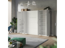 SMARTBett Schrank Kleiderschrank Aktenschrank 80cm 2-türig Weiß
