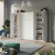SMARTBett Schrank Kleiderschrank Aktenschrank 80cm 2-türig Weiß