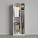 SMARTBett Schrank Kleiderschrank Aktenschrank 80cm 2-türig Weiß