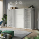 SMARTBett Schrank Kleiderschrank Aktenschrank 80cm 2-türig Weiß