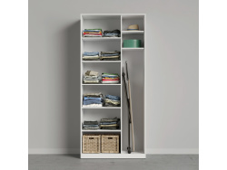 SMARTBETT cabinet wardrobe 100cm 2-door White