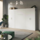 SMARTBETT cabinet wardrobe 100cm 2-door White