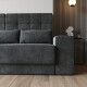 SMARTBett wall unit set with wall bed M1 180x200 + 2 standing shelves incl. LED / optionally with sofa / white with SOFA