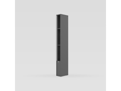 SMARTBett wall unit set with wall bed M1 180x200 + 2 standing shelves incl. LED / optionally with sofa / anthracite with SOFA