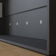 SMARTBett wall unit set with wall bed M1 180x200 + 2 standing shelves incl. LED / optionally with sofa / anthracite with SOFA