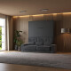 SMARTBett wall unit set with wall bed M1 180x200 + 2 standing shelves incl. LED / optionally with sofa / anthracite with SOFA