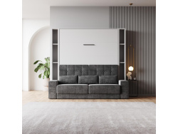 SMARTBett Murphy bed set with M1 Pearl Grey 160x200 + 2...