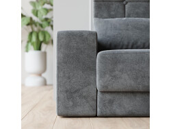SMARTBett Murphy bed set with M1 Pearl Grey 160x200 + 2 standing shelves incl. LED with SOFA